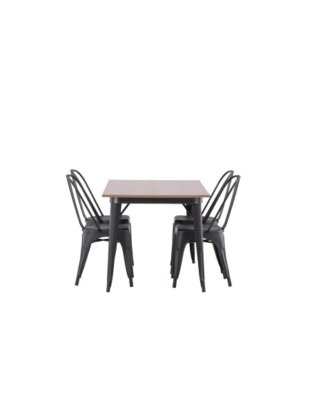 Matgrupp Tempe med Tempe matstolar, 140 × 80 cm