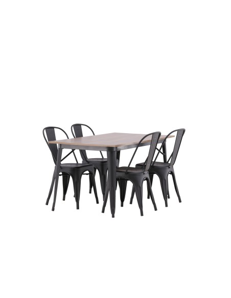 Matgrupp Tempe med Tempe matstolar, 140 × 80 cm