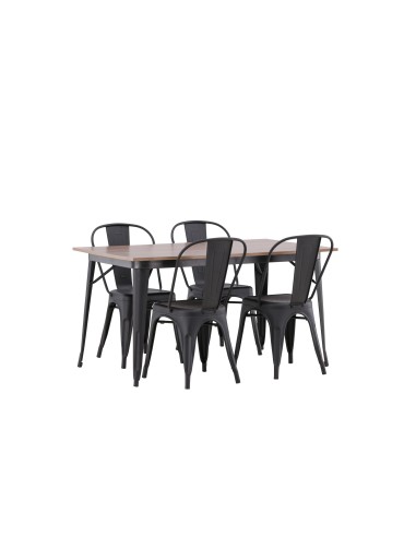 Matgrupp Tempe med Tempe matstolar, 140 × 80 cm
