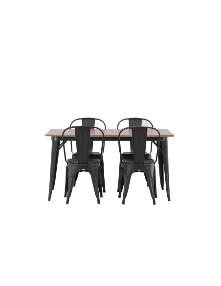 Matgrupp Tempe med Tempe matstolar, 140 × 80 cm
