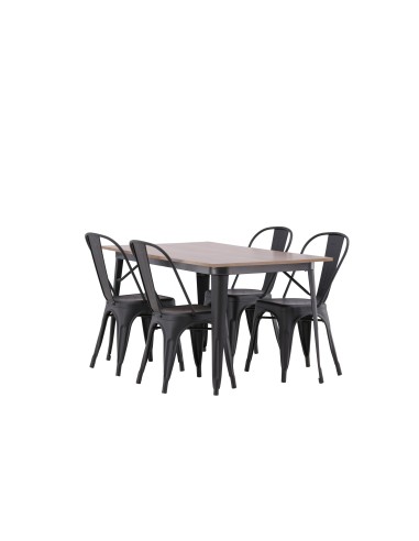 Matgrupp Tempe med Tempe matstolar, 140 × 80 cm