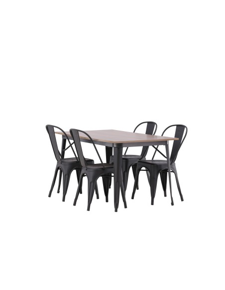 Matgrupp Tempe med Tempe matstolar, 140 × 80 cm