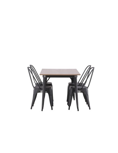 Matgrupp Tempe med Tempe matstolar, 140 × 80 cm