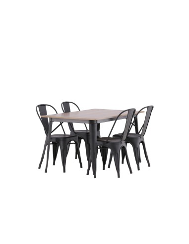 Matgrupp Tempe med Tempe matstolar, 140 × 80 cm