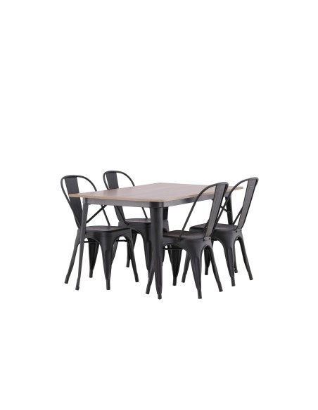 Matgrupp Tempe med Tempe matstolar, 140 × 80 cm