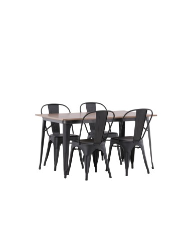 Matgrupp Tempe med Tempe matstolar, 140 × 80 cm