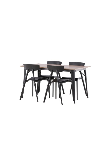Matgrupp Tempe med Ursholmen matstolar, 140 × 80 cm