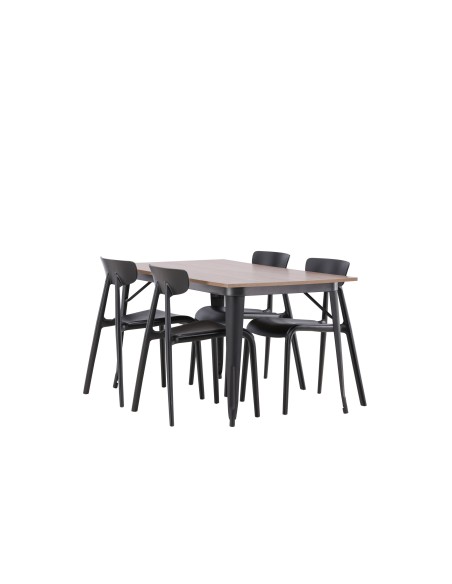 Matgrupp Tempe med Ursholmen matstolar, 140 × 80 cm