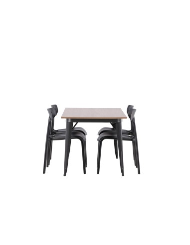Matgrupp Tempe med Ursholmen matstolar, 140 × 80 cm