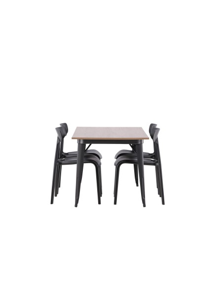 Matgrupp Tempe med Ursholmen matstolar, 140 × 80 cm