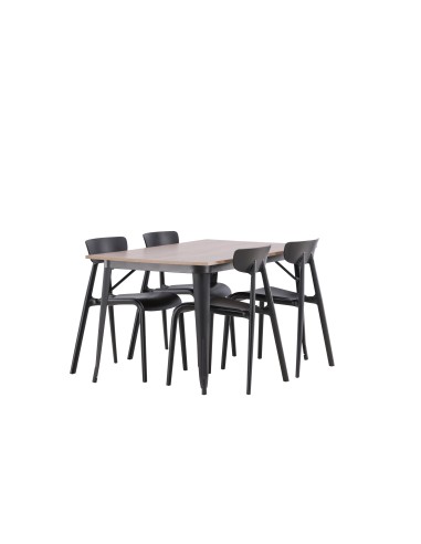 Matgrupp Tempe med Ursholmen matstolar, 140 × 80 cm