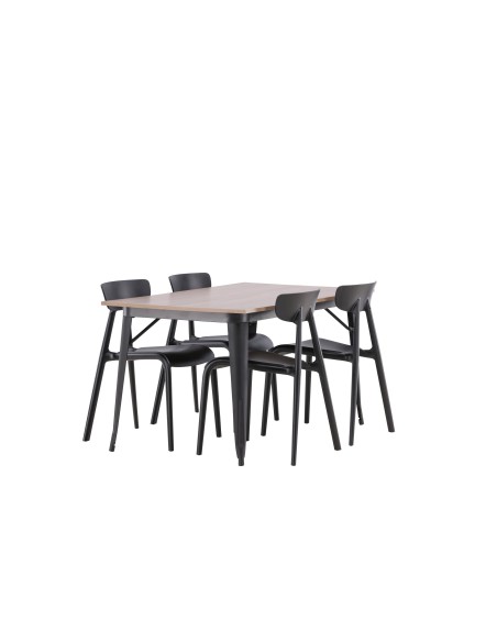 Matgrupp Tempe med Ursholmen matstolar, 140 × 80 cm