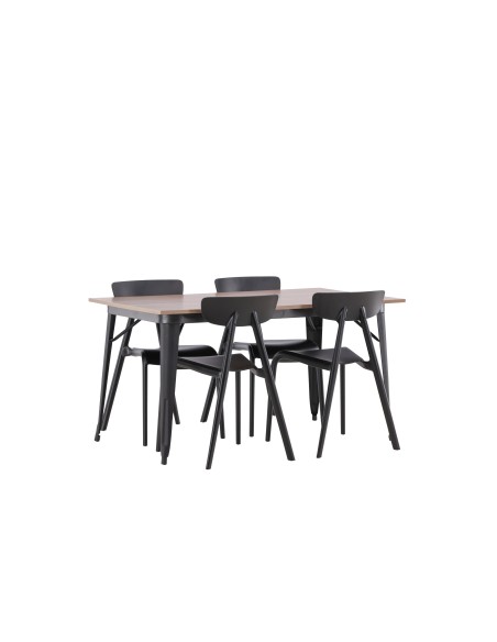 Matgrupp Tempe med Ursholmen matstolar, 140 × 80 cm