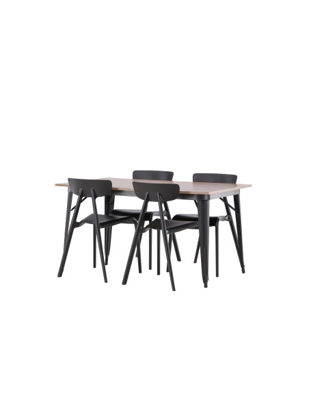 Matgrupp Tempe med Ursholmen matstolar, 140 × 80 cm