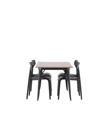 Matgrupp Tempe med Ursholmen matstolar, 140 × 80 cm