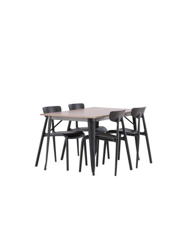 Matgrupp Tempe med Ursholmen matstolar, 140 × 80 cm