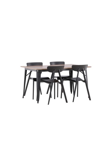 Matgrupp Tempe med Ursholmen matstolar, 140 × 80 cm