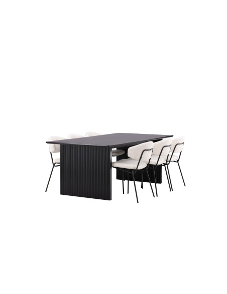 Matgrupp Vail med Chico matstolar, 200 × 100 cm
