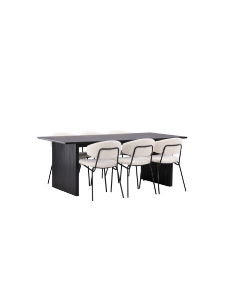 Matgrupp Vail med Chico matstolar, 200 × 100 cm