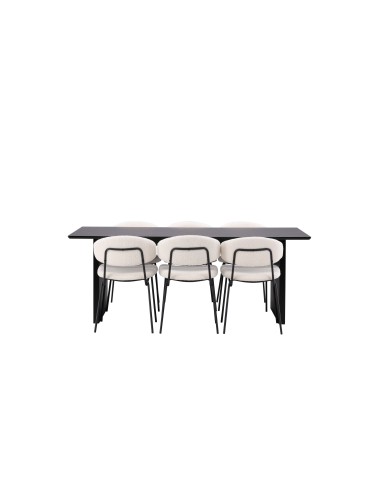 Matgrupp Vail med Chico matstolar, 200 × 100 cm