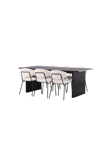 Matgrupp Vail med Chico matstolar, 200 × 100 cm