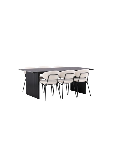 Matgrupp Vail med Chico matstolar, 200 × 100 cm