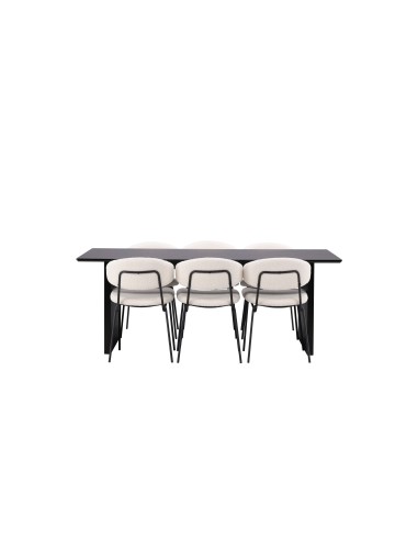 Matgrupp Vail med Chico matstolar, 200 × 100 cm