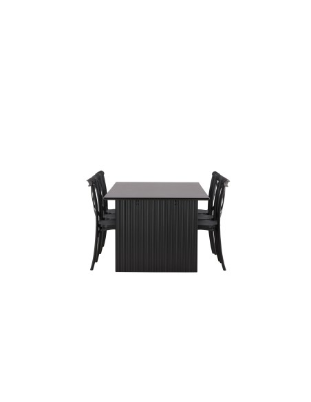 Matgrupp Vail med Crosett matstolar, 200 × 100 cm