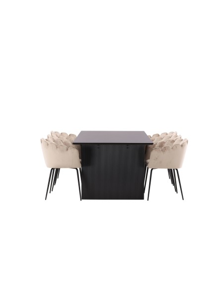 Matgrupp Vail med Limhamn matstolar, 200 × 100 cm
