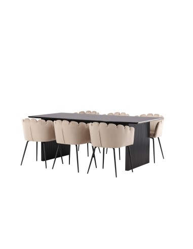 Matgrupp Vail med Limhamn matstolar, 200 × 100 cm