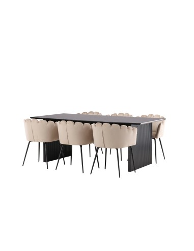 Matgrupp Vail med Limhamn matstolar, 200 × 100 cm