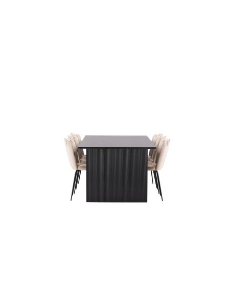 Matgrupp Vail med Limhamn matstolar, 200 × 100 cm