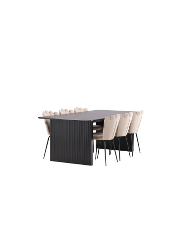 Matgrupp Vail med Limhamn matstolar, 200 × 100 cm