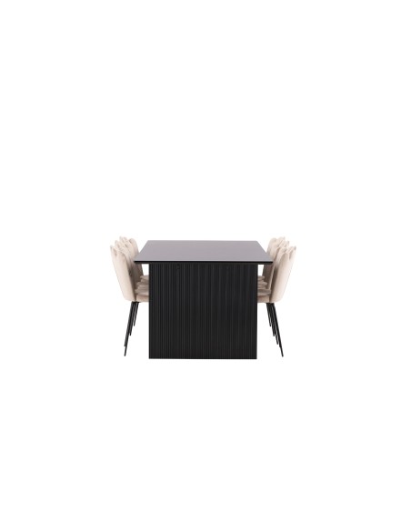 Matgrupp Vail med Limhamn matstolar, 200 × 100 cm