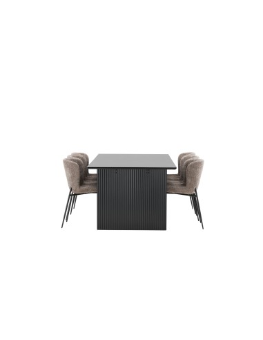 Matgrupp Vail med Modesto matstolar, 200 × 100 cm