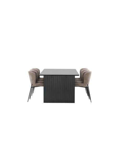 Matgrupp Vail med Modesto matstolar, 200 × 100 cm