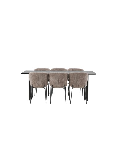 Matgrupp Vail med Modesto matstolar, 200 × 100 cm