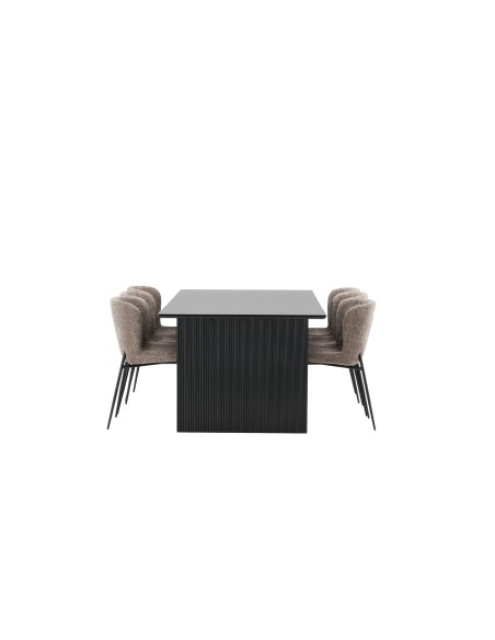 Matgrupp Vail med Modesto matstolar, 200 × 100 cm