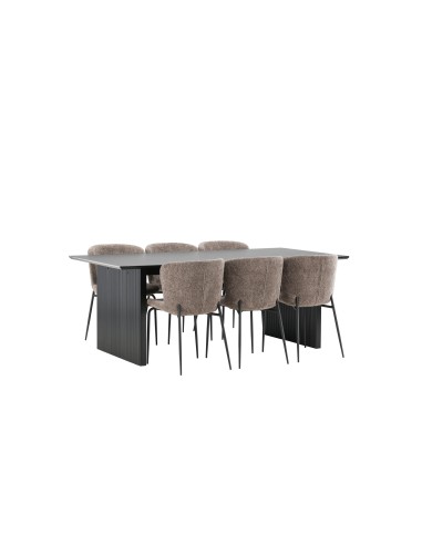 Matgrupp Vail med Modesto matstolar, 200 × 100 cm