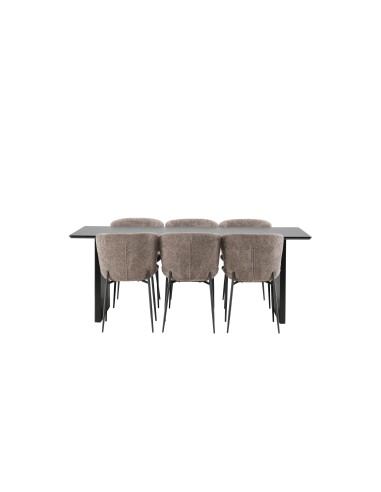 Matgrupp Vail med Modesto matstolar, 200 × 100 cm