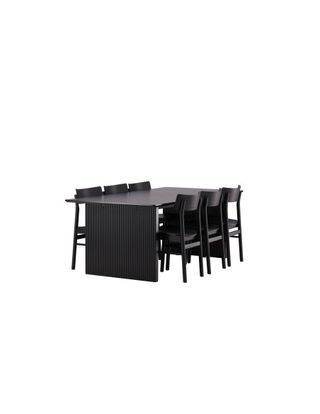 Matgrupp Vail med Montros matstolar, 200 × 100 cm