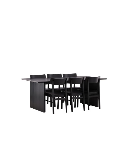 Matgrupp Vail med Montros matstolar, 200 × 100 cm