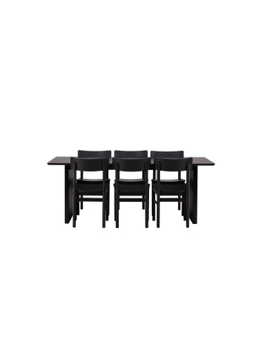 Matgrupp Vail med Montros matstolar, 200 × 100 cm