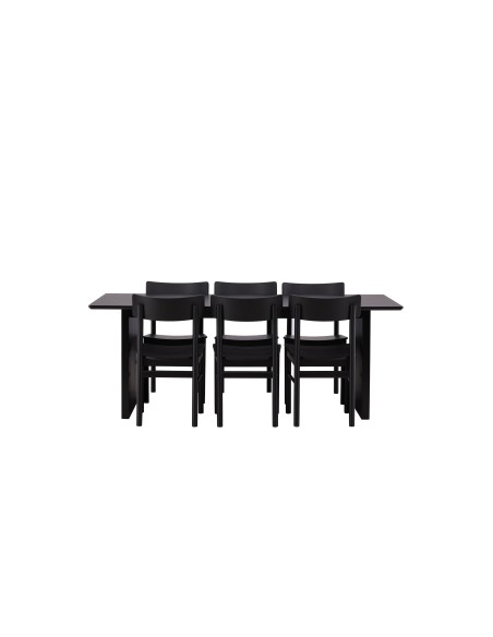 Matgrupp Vail med Montros matstolar, 200 × 100 cm