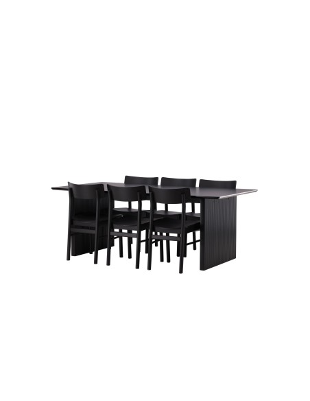Matgrupp Vail med Montros matstolar, 200 × 100 cm