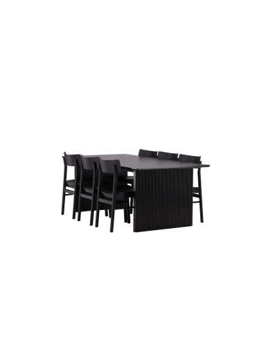 Matgrupp Vail med Montros matstolar, 200 × 100 cm