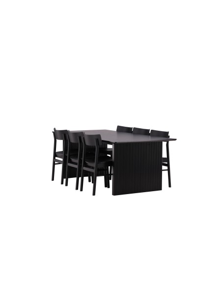 Matgrupp Vail med Montros matstolar, 200 × 100 cm
