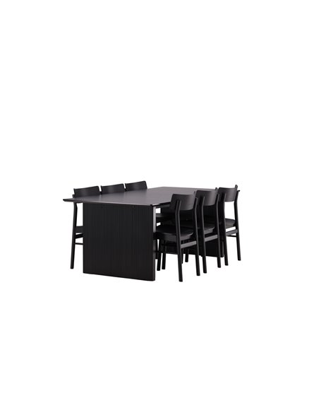 Matgrupp Vail med Montros matstolar, 200 × 100 cm