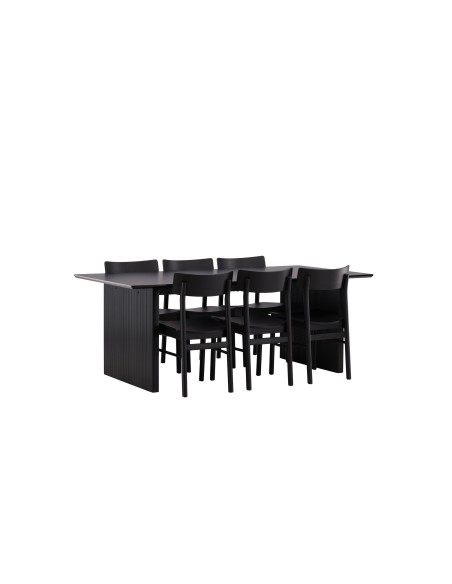 Matgrupp Vail med Montros matstolar, 200 × 100 cm