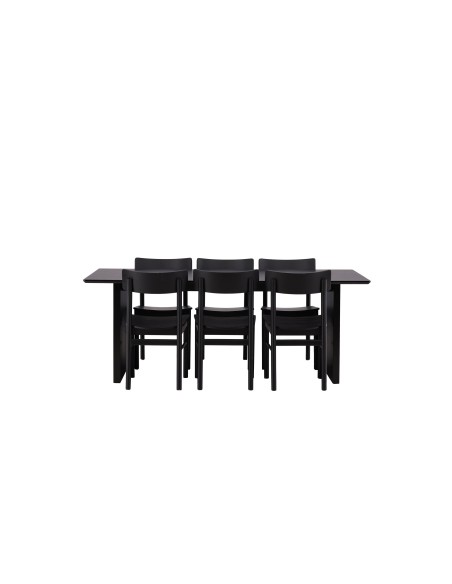 Matgrupp Vail med Montros matstolar, 200 × 100 cm